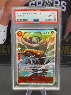 2024 One Piece OP10 English #016 Monet SR PSA 10 GEM MINT - Image 1