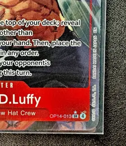 One Piece CCG Monkey.D.Luffy - OP14-013 (Alternate Art) - The Azure Sea's Seven - Image 2