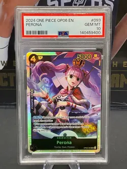 2024 One Piece OP06 English #093 Perona SR PSA 10 GEM MINT - Image 1