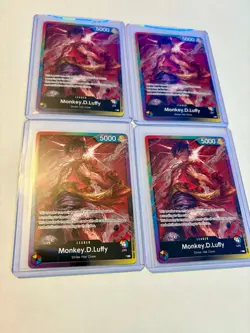 4x Monkey.D.Luffy Full Art Card PL One Piece TCG Leader Pack 2023 vol 1 NM - Image 1