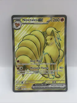 Pokemon TCG Ninetails EX Full Art Scarlet & Violet Card 186/165 Holo Rare 151 - Image 1