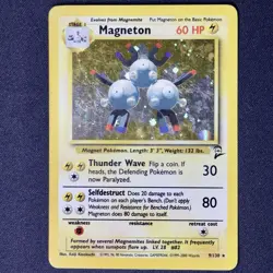 Magneton 009/130 Base Set 2 Holo - Vintage WOTC Pokemon Card MP - Image 1