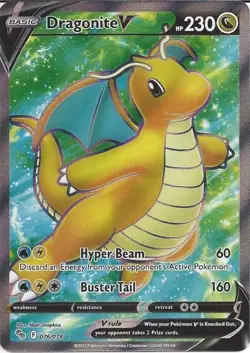 076/078 Dragonite V Ultra Rare Alternate Art Card - Pokemon GO Full Art - Image 1
