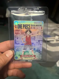 Brand New Sealed One Piece CCG Monkey.D.Luffy US College Basketball Promo Card - Image 1
