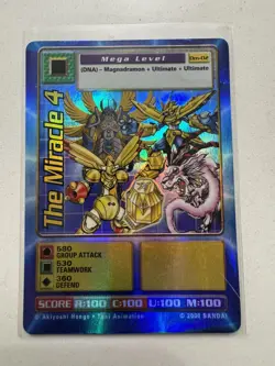 Digimon TCG Promo #DM-02 The Miracle 4 The Movie - Damaged Card - Image 1
