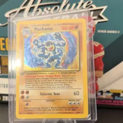 Pokemon Machamp Base Set 1st Edition Holo Rare 8/102 Exclusive 100 HP Card - Image 1