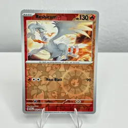 Reshiram 22/142 Reverse Holo Crimped Error Card Pokemon TCG SV: Stellar Crown - Image 1