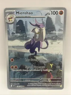 Mienshao 134/086 Illustration Rare White Flare Pokemon Trading Card TCG Error - Image 1