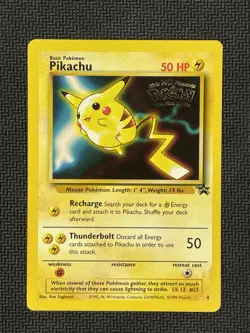 Pokemon Pikachu #4 Black Star Promo Rare Vintage Card - Image 1