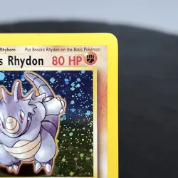 Brock's Rhydon 1st Ed Holo Rare 2/132 Gym Heroes Pokemon Card WOTC TCG NM+⭐ - Image 4
