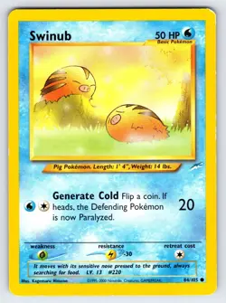 Swinub 84/105 2002 Neo Destiny Pokemon Card TCG Nintendo WOTC Vintage - Lp - Image 1