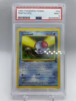Pokemon PSA 9 Tentacool 56/62 - Fossil Set 1999 Mint Himeno Card - Image 1