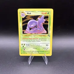 Pokemon WOTC Card - Muk - Fossil Set - Holo Rare - 13/62 - MP-HP - Image 1