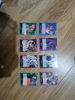 Op02 Complete Leader Set X8 One Piece Card Game - One Piece TCG - English NM/M - Image 1