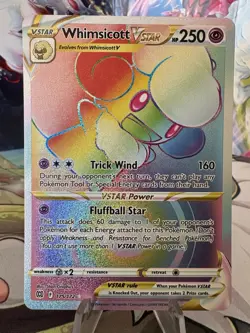 Pokemon TCG Whimsicott VSTAR Rainbow Ultra Rare Card 175/172 Brilliant Stars - Image 2