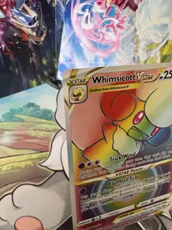 Pokemon TCG Whimsicott VSTAR Rainbow Ultra Rare Card 175/172 Brilliant Stars - Image 3