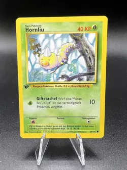 1st Edition Weedle (Hornliu) 69/102 - NM Near Mint German Base Set Pokemon Card - Image 1