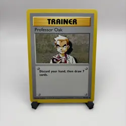 Professor Oak 88/102 Base Set Shadowless Rare Pokemon Card LP - Image 1