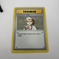 Professor Oak 88/102 Base Set Shadowless Rare Pokemon Card LP - Image 2