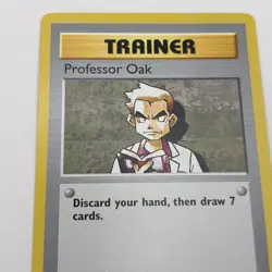 Professor Oak 88/102 Base Set Shadowless Rare Pokemon Card LP - Image 4