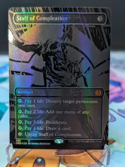 MTG Phyrexia: All Will Be One -Staff of Compleation (Oil Slick Raised Foil) - Image 1
