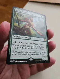 Dominaria United #167 Leaf-Crowned Visionary NM - Image 1