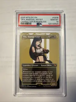 Final Fantasy Magic The Gathering Tifa, Martial Artist Borderless PSA 10 - Image 1