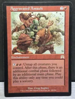 Aggravated Assault MTG Onslaught Magic The Gathering - Image 1