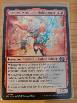 MTG General Kreat, the Boltbringer 0048 J25 Foundations M/NM Free UK P&P - Image 1