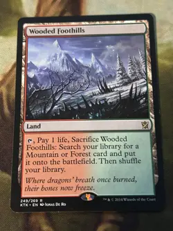 Magic the Gathering MTG Wooded Foothills (249) Khans of Tarkir LP - Image 1