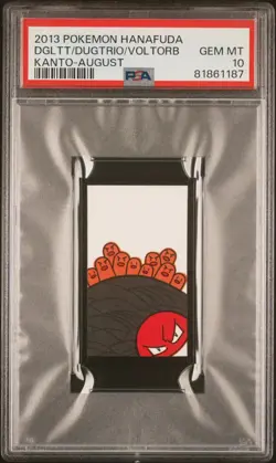 Pokemon Voltorb & Diglett & Dugtrio Pokemon Hanafuda Card TCG - PSA 10 Gem Mint - Image 1
