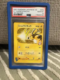 Pokemon TCG JP VS Series 1st Edition Lt. Surge's Raichu PSA 10 - Image 1