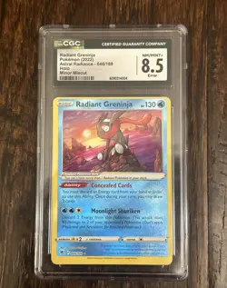 CGC 8.5 Miscut Error Pokemon 2022 Astral Radiance Radiant Greninja Holo 046/189 - Image 1