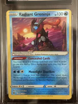 CGC 8.5 Miscut Error Pokemon 2022 Astral Radiance Radiant Greninja Holo 046/189 - Image 2
