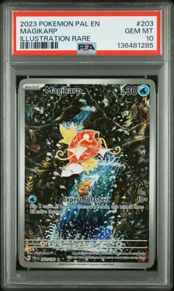 2023 POKEMON PAL EN-PALDEA EVOLVED ILLUSTRATION RARE #203 MAGIKARP PSA 10 - Image 1