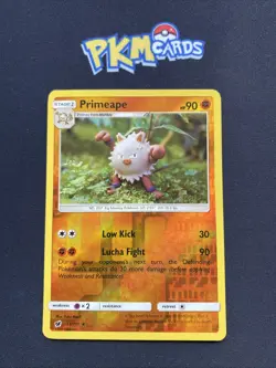 Pokemon TCG Primeape Crimson Invasion 51/111 Reverse Holo Rare LP. - Image 1