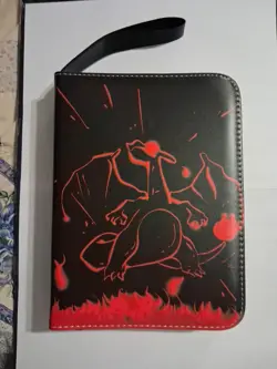 Pokemon TCG Charizard Red Black Flame Zip Up 4x50 pages UNIQUE BINDER NEVER USED - Image 1