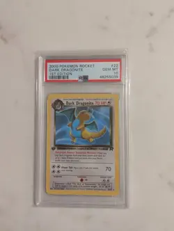 2000 Pokemon 1st Edition PSA 10 GEM MINT Rocket Dark Dragonite 22/82 - Image 1