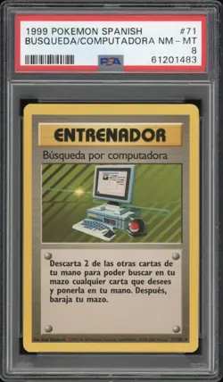 1999 Pokemon SPANISH Unlimited Base Set Busqueda por computadora 71/102 PSA 8 - Image 1