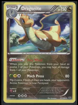 Dragonite 51/108 Pokemon Roaring Skies reverse Holo Rare 2015 - Image 1