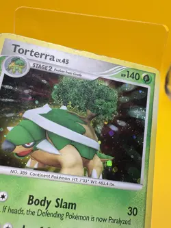 Torterra Lv.45 Cosmos Holo Rare 17/130 Diamond & Pearl Pokemon 2007 MP - Image 3