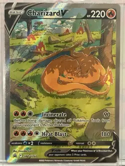 CHARIZARD V 2022 POKEMON SWORD & SHIELD BLACK STAR PROMO A #SWSH260 - Image 1