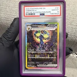 2025 POKEMON PRE EN-PRISMATIC EVOLUTIONS #161 UMBREON EX PSA 10 GEM MINT - Image 1