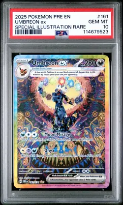 2025 POKEMON PRE EN-PRISMATIC EVOLUTIONS #161 UMBREON EX PSA 10 GEM MINT - Image 3