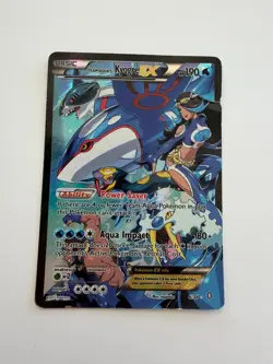 Pokemon TCG Team Aqua's Kyogre EX Double Crisis 6/34 Poor condition with Crease - Image 1