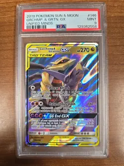 Pokemon TCG 2019 Sun & Moon Garchomp & Giratina GX Tag Team PSA 9 - Image 1