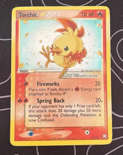 Pokemon Torchic Gold Star Holo EX Team Rocket Returns 108/109 - Image 1