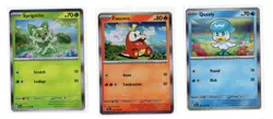 Pokemon Scarlet & Violet Sprigatito 013 Fuecoco 036 Quaxly 052 Mirage Holo Set - Image 1