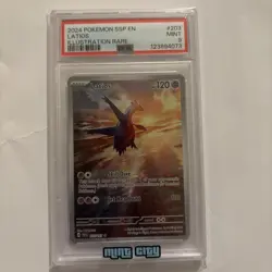 2024 POKEMON SSP EN-SURGING SPARKS ILLUSTRATION RARE #203 LATIOS PSA 9 - Image 2