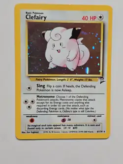 😻 Pokemon CLEFAIRY Base Set 2 * 6/130 * Holo * LP++ - Image 1